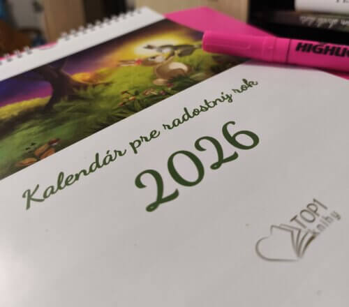 Kalendár 2026 s ilustráciami obľúbených detských knižiek vydavateľstva TOP1 knihy
